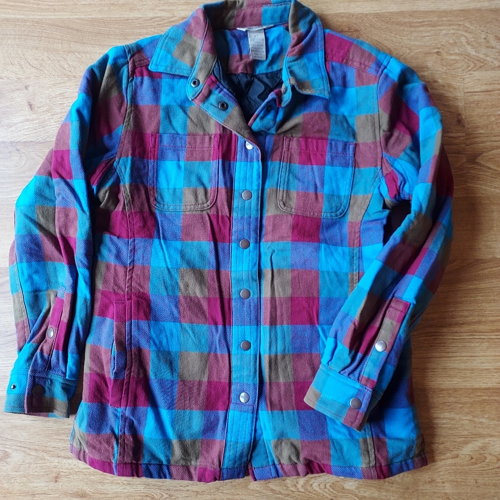 Last Chance** Duluth Trading Co Insulated Plaid Flannel Shirt Jacket